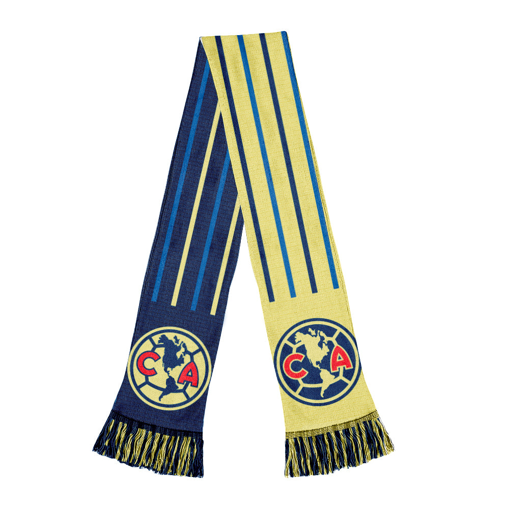 Club America Reversible Soccer Scarf in Yellow - Shop Club America Scarves  - Icon Sports