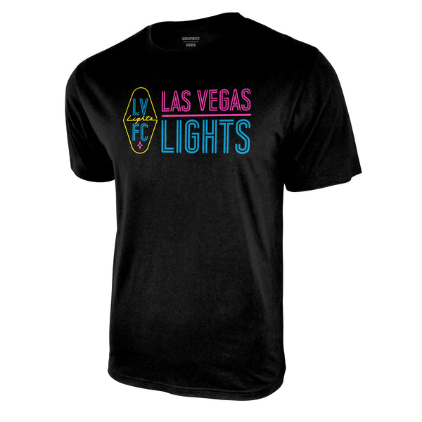 Icon Sports Group Women's Las Vegas Lights 2 Logo Black T-Shirt