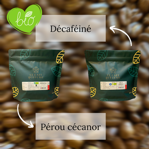 Cafés en grain du Pérou et décaféiné le café qui fume
