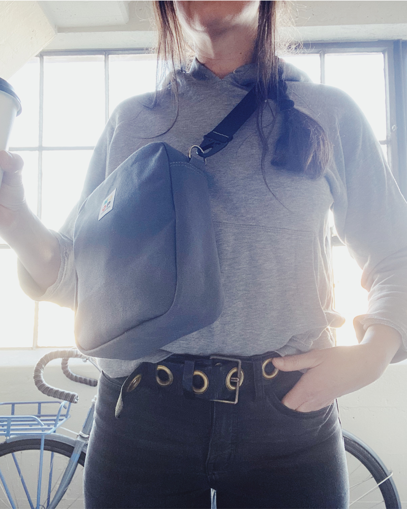 waxed canvas cross body bag