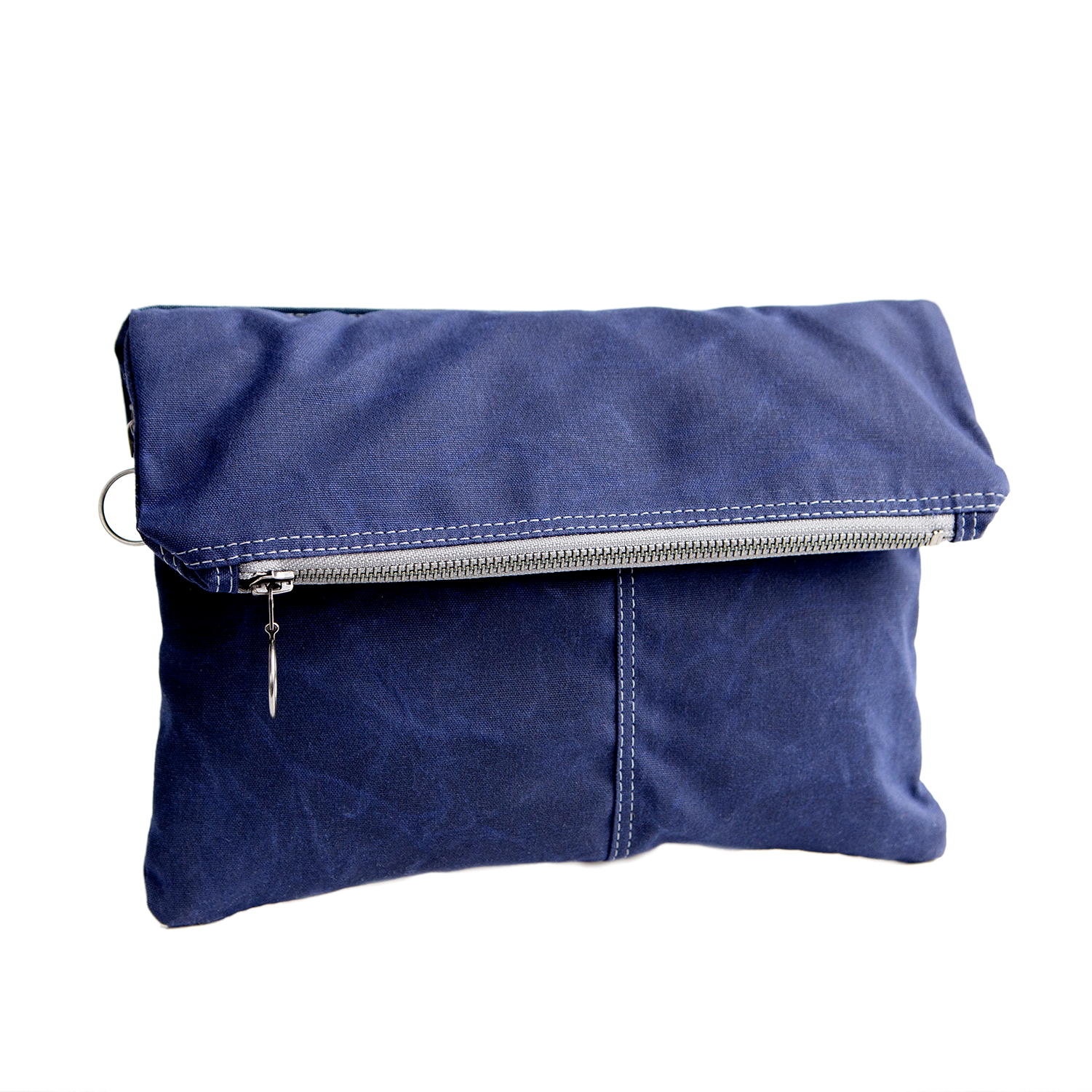 navy envelope clutch