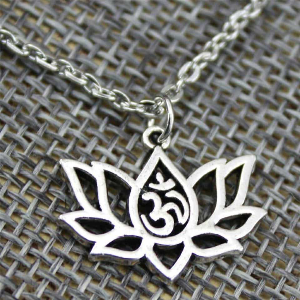 Lotus Pendant Necklace-Jewelry