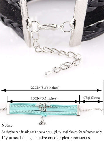 Braided Leather Charm Bracelet