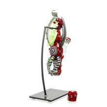 Load image into Gallery viewer, Lay Z Glass - Hanging Bubbler - Elvis Red &amp; Slyme