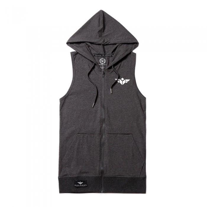 FLEX-N-FLEX SLEEVELESS ZIPPER HOODIE (2 