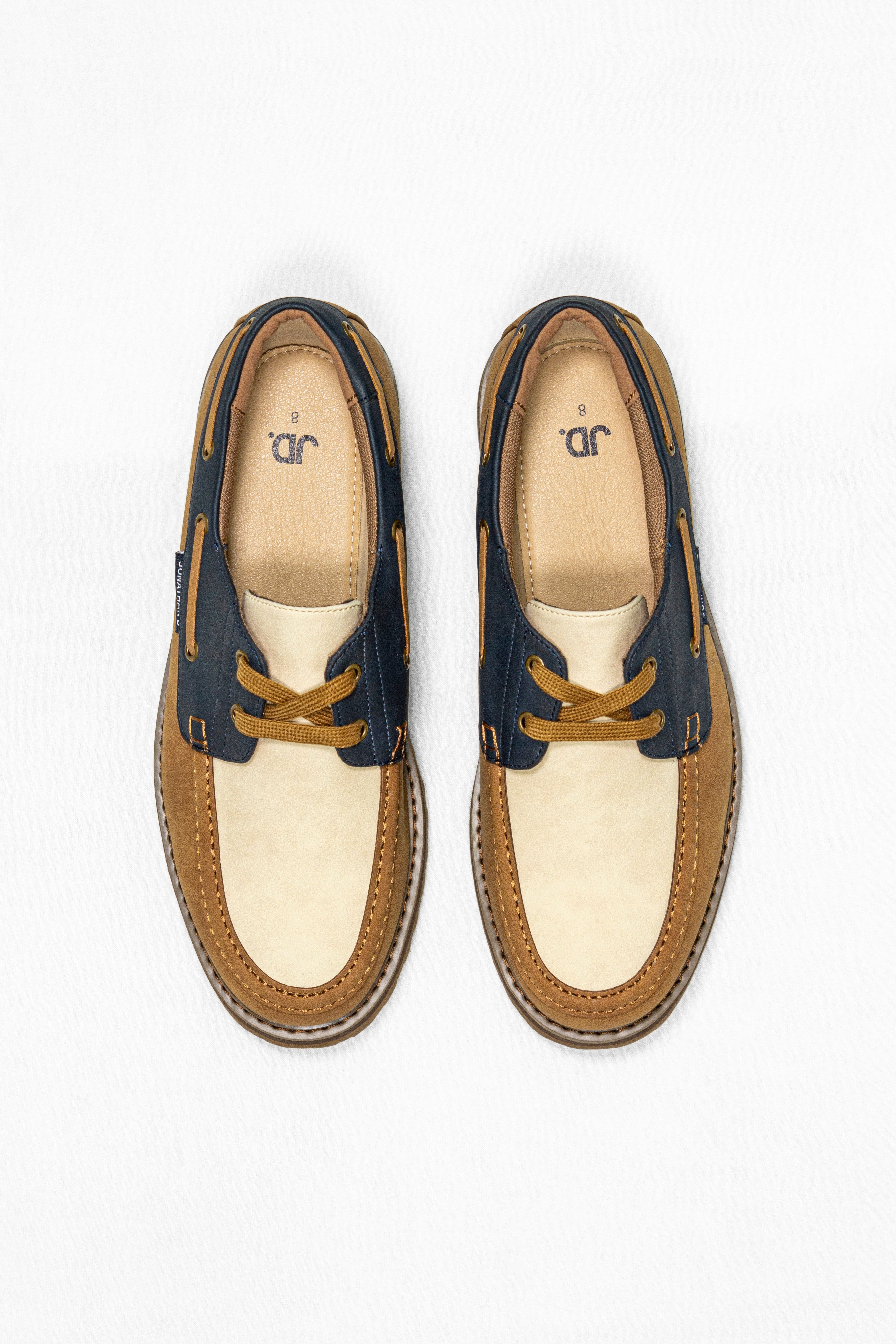 Jonathan D Boat Shoes Nubuck Brown/navy for Sale - ✔️Lowest Price  Guaranteed.