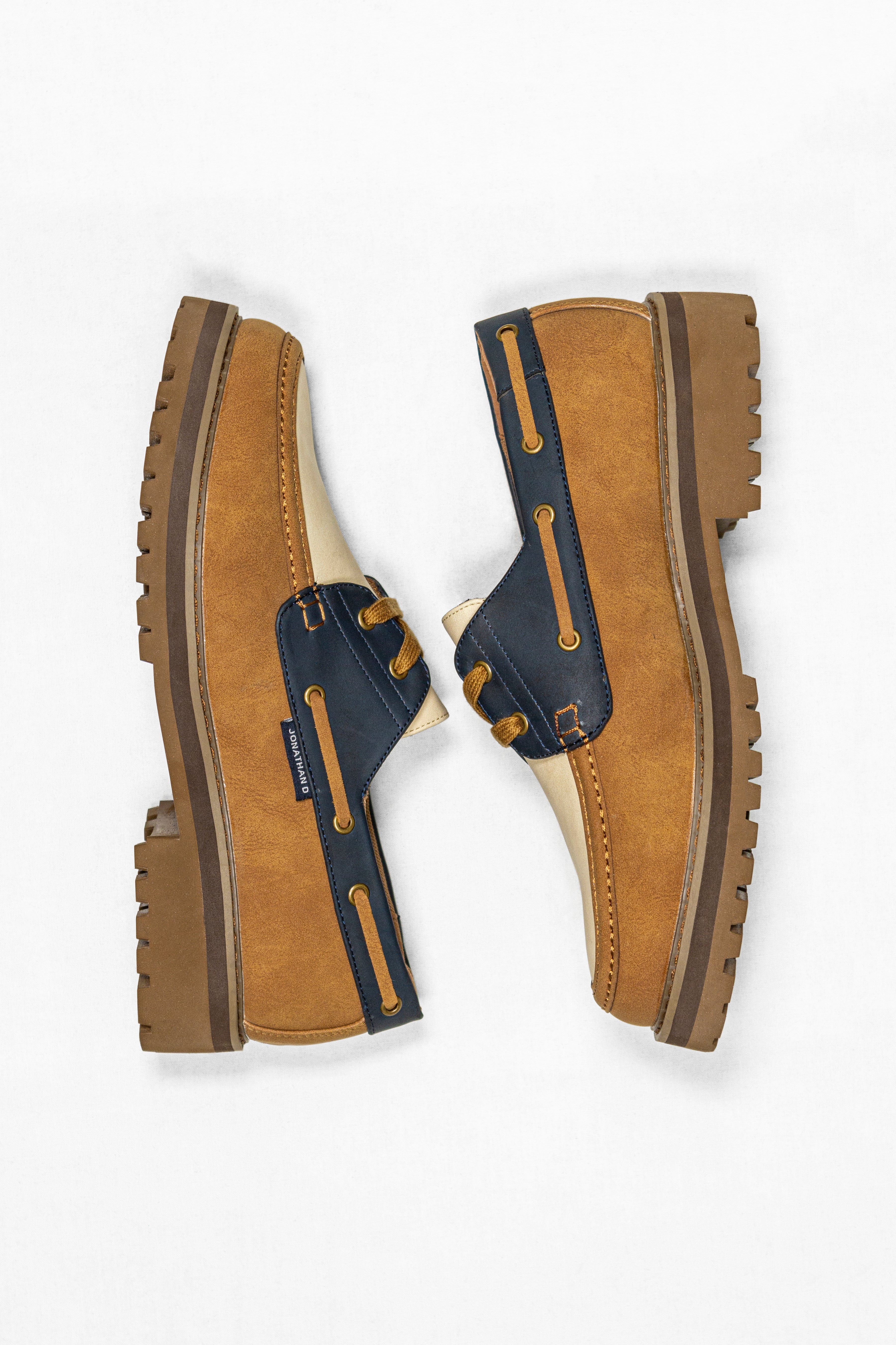 Jonathan D Boat Shoes Nubuck Brown/navy for Sale - ✔️Lowest Price  Guaranteed.