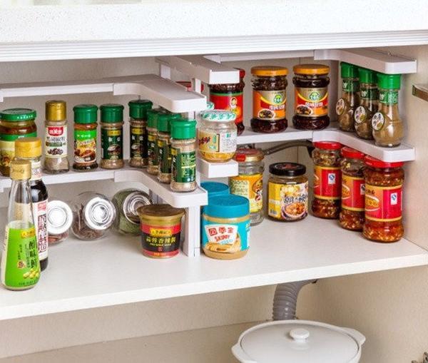 2 Layer Spicy Shelf Spice Rack And Stackable Organizer