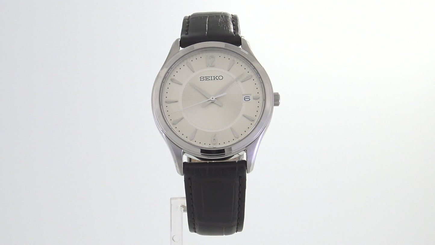 SEIKO Noble Quartz Men's Watch Essentials Collection SUR421 – Wolf Fine  Jewelers