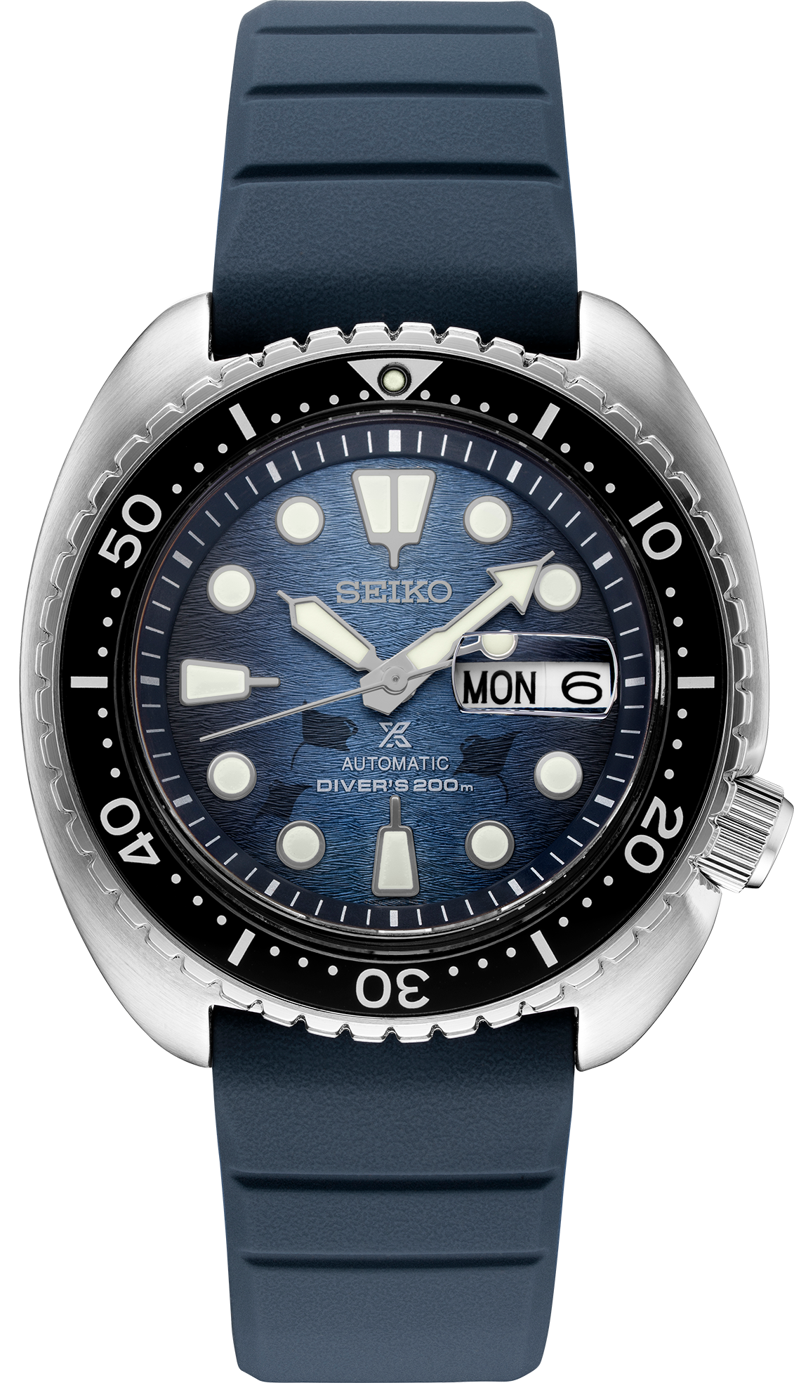 Seiko Men's Automatic Prospex Diver Dark Blue Silicone Strap Watch 45m –  Wolf Fine Jewelers