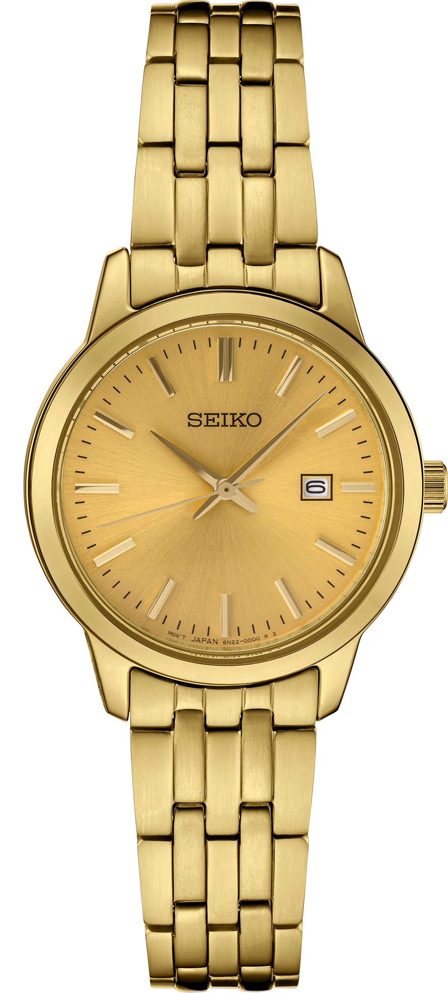 Seiko Women's Essential Champagne Dial Watch SUR444 – Wolf Fine Jewelers