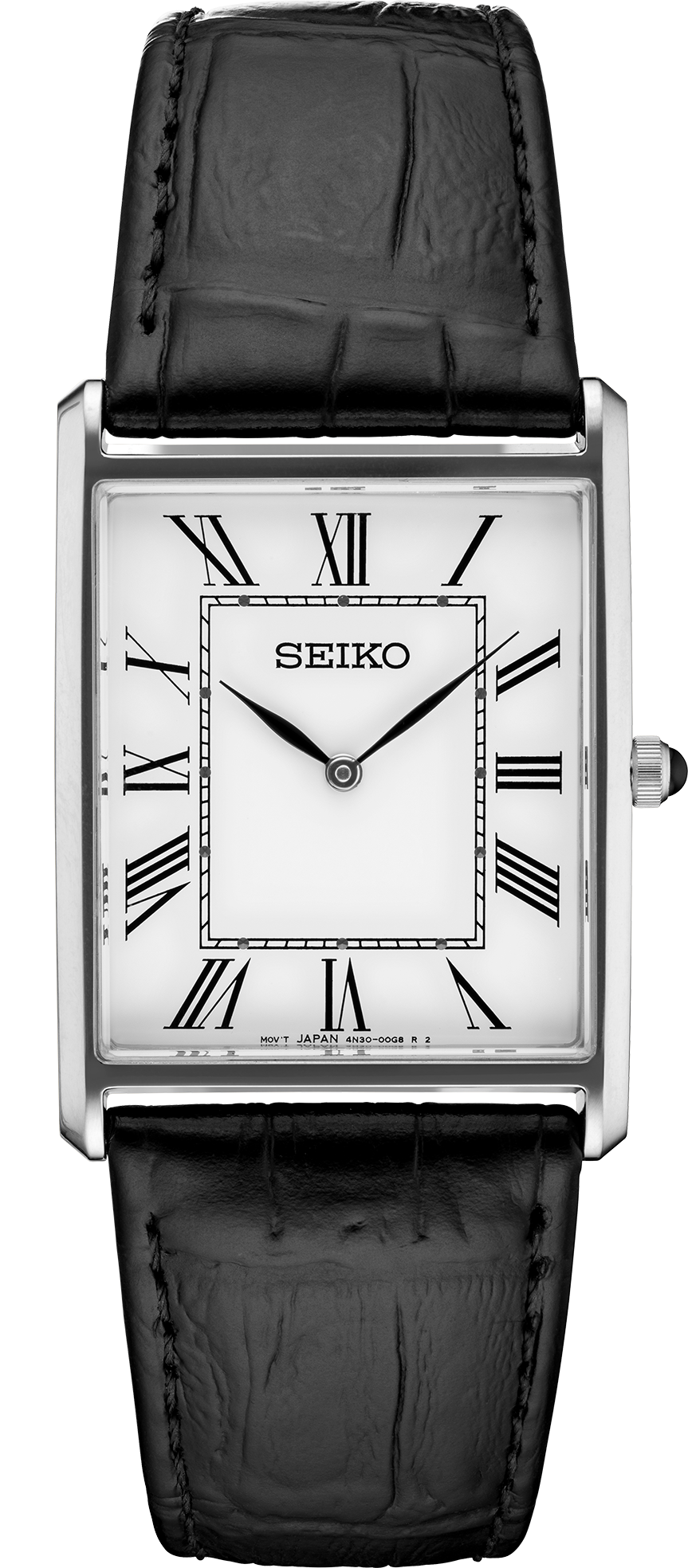 Seiko Essentials Quartz White Dial Stainless Steel Leather Band U – Wolf Fine Jewelers