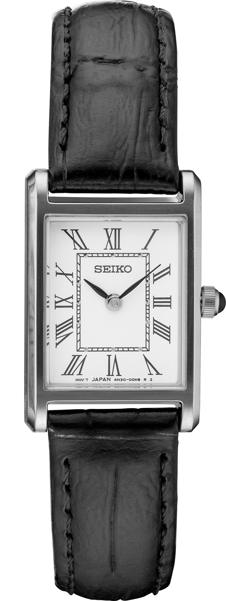 Seiko Essentials Quartz White Dial Stainless Steel Case Black Leather –  Wolf Fine Jewelers