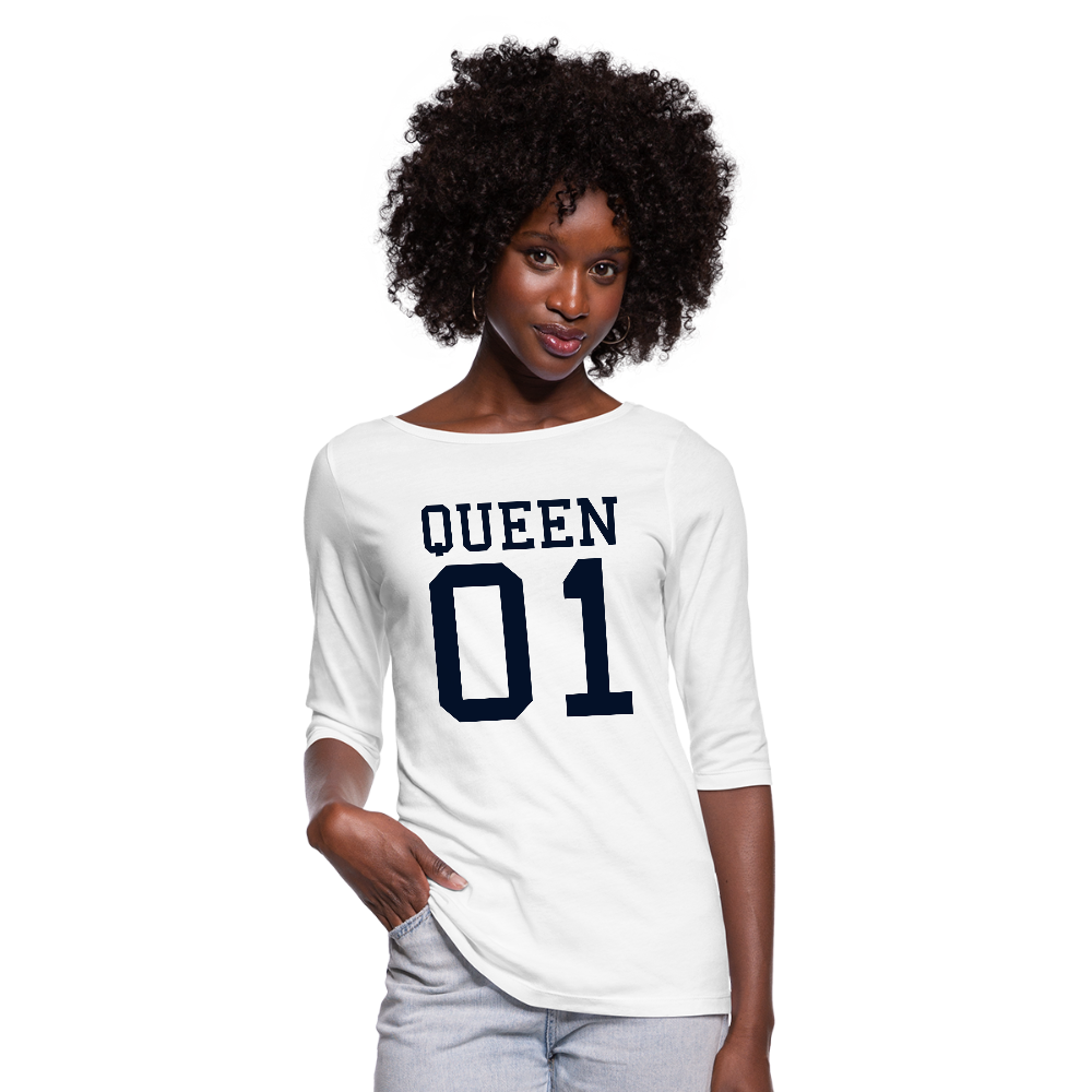 Queen 01 Women's 3/4 Sleeve Shirt - white