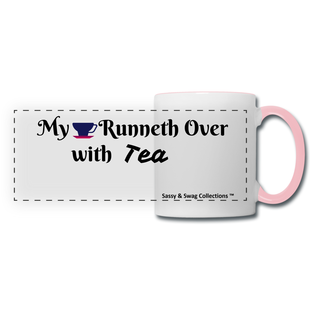My Cup Runneth Over Panoramic Mug - white/pink