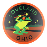 Loveland, Ohio Frogman Travel Sticker