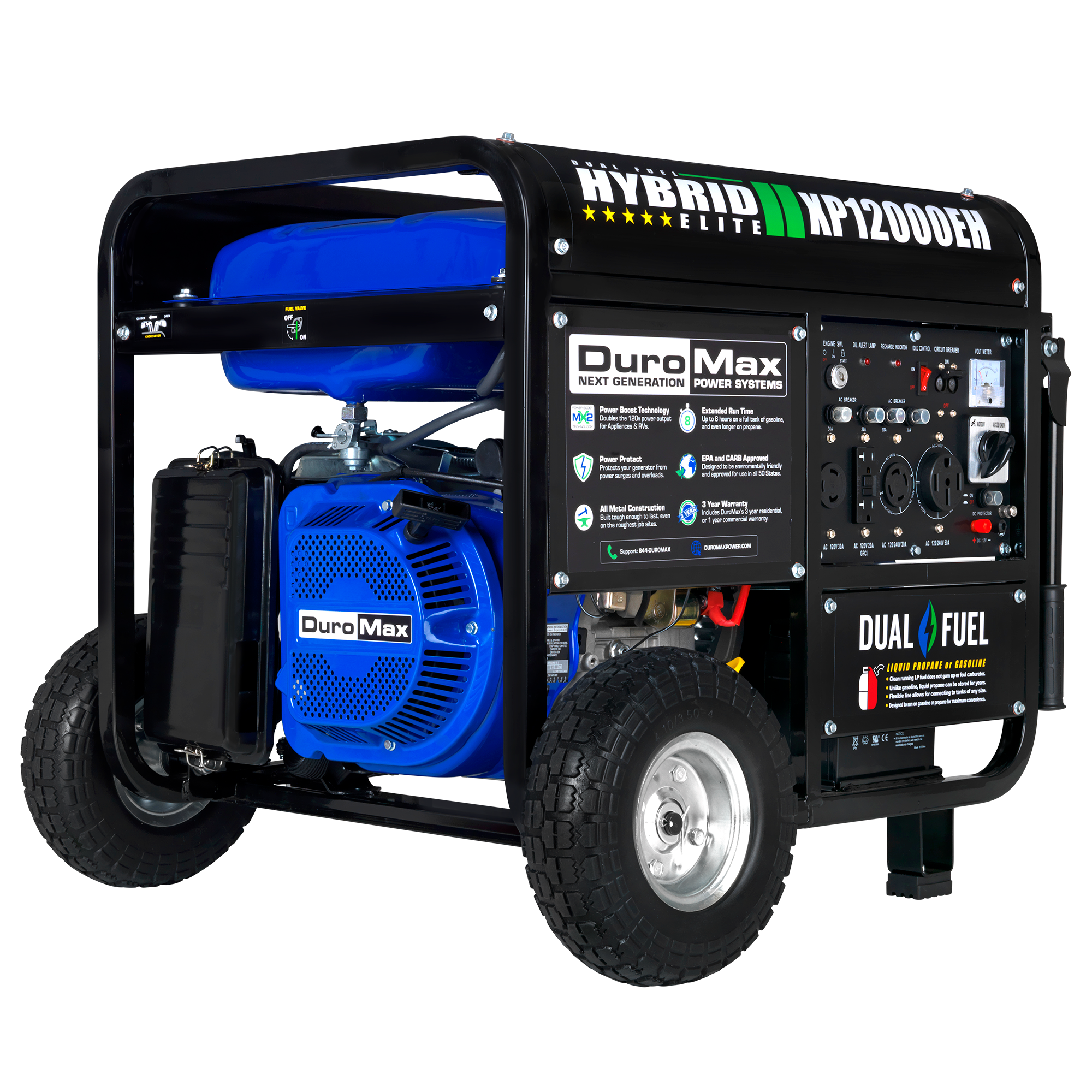 Duromax Xp12000eh 12000 Watt 457cc Portable Dual Fuel Gas Propane Gene Duromax Power Equipment