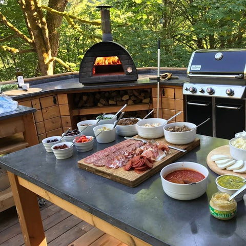 Preparing Backyard Pizza Oven