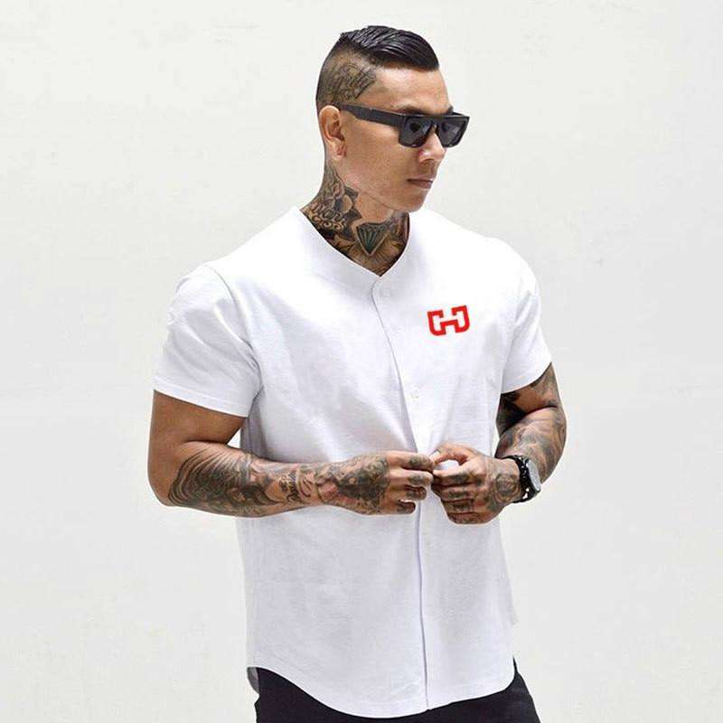 Men's Baseball Jersey Cropped T-shirts 