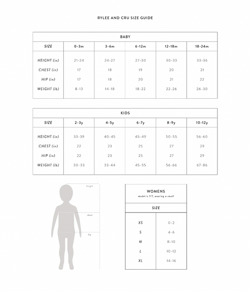 rylee and cru size chart