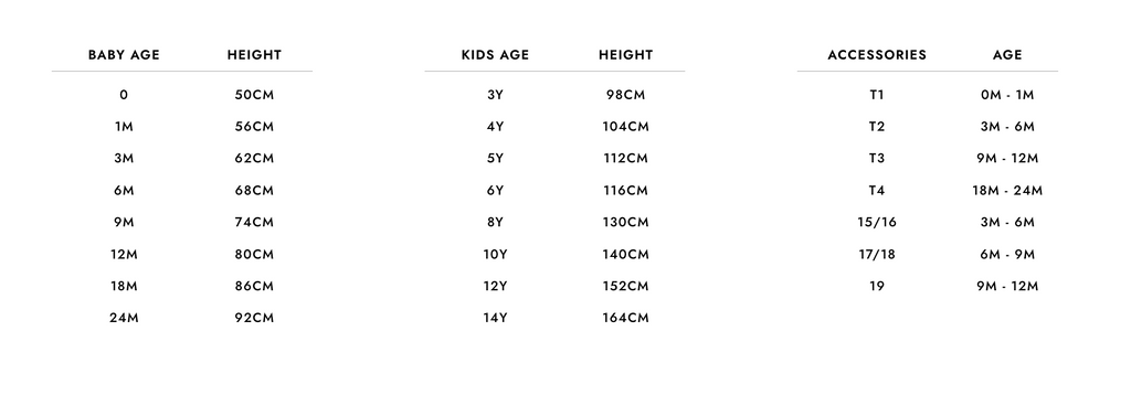 patachou children's clothing size chart | HONEYPIEKIDS.COM | Kids Boutique Clothing