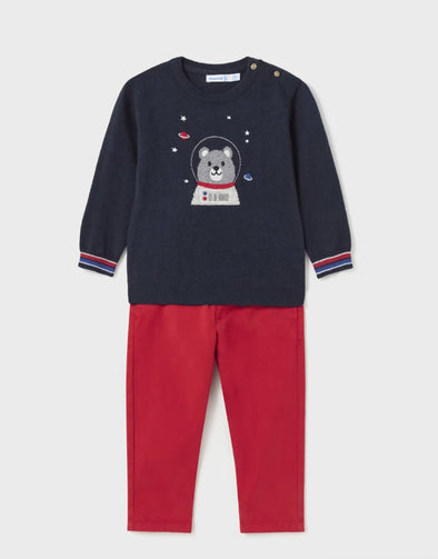 Mayoral Little Boys Navy CARS Sweatshirt & Pant Set