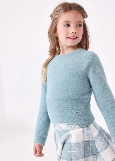 Mayoral Girls Recycled Orchid Knit Sweater & Skirt