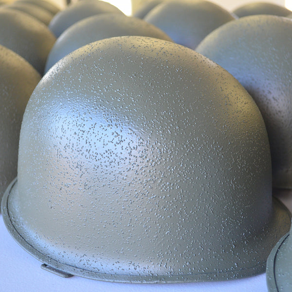 Restored US WWII M1 Helmet Shell with Cork Texturing 