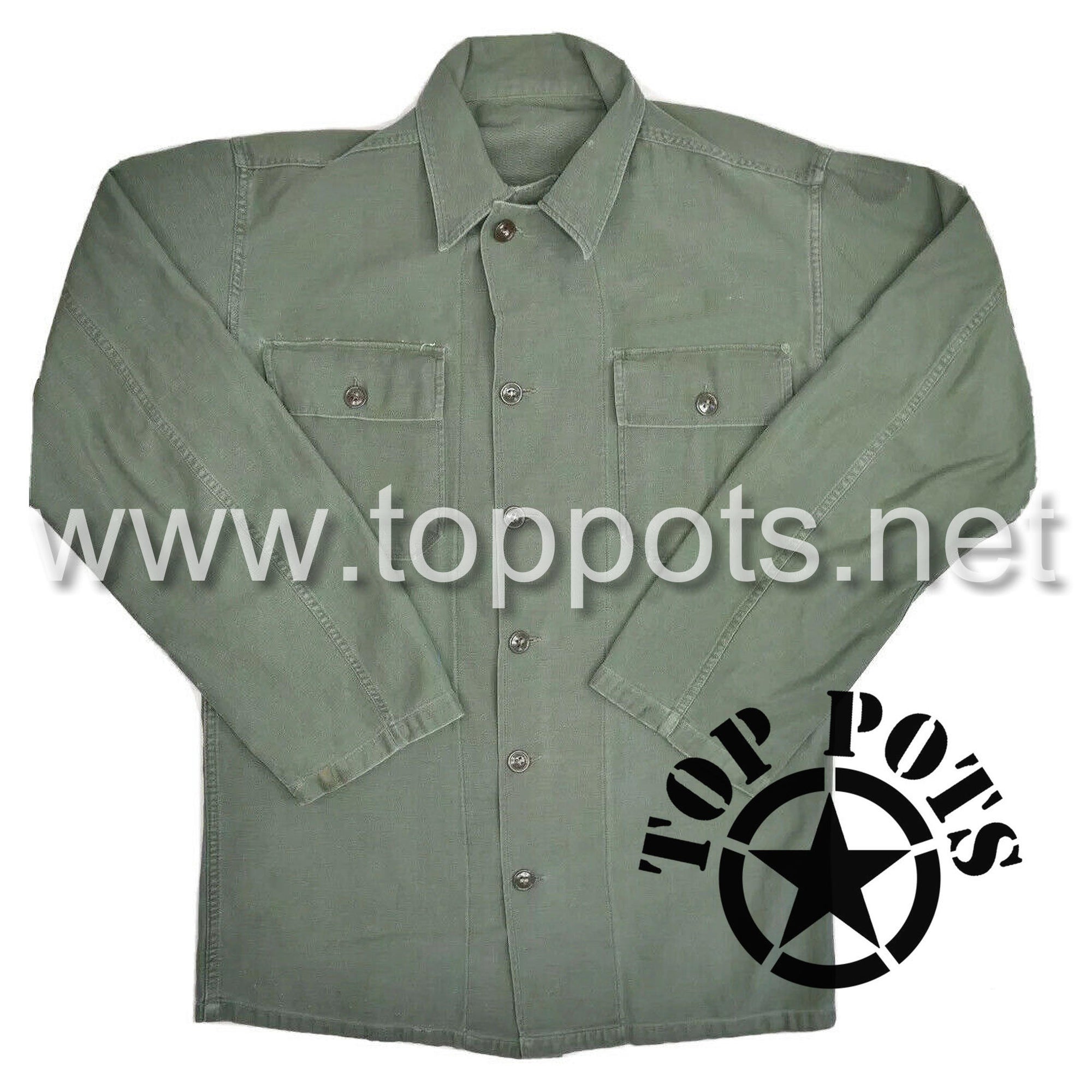 Vietnam War US Army Reproduction Cotton Sateen OG-107 Utility