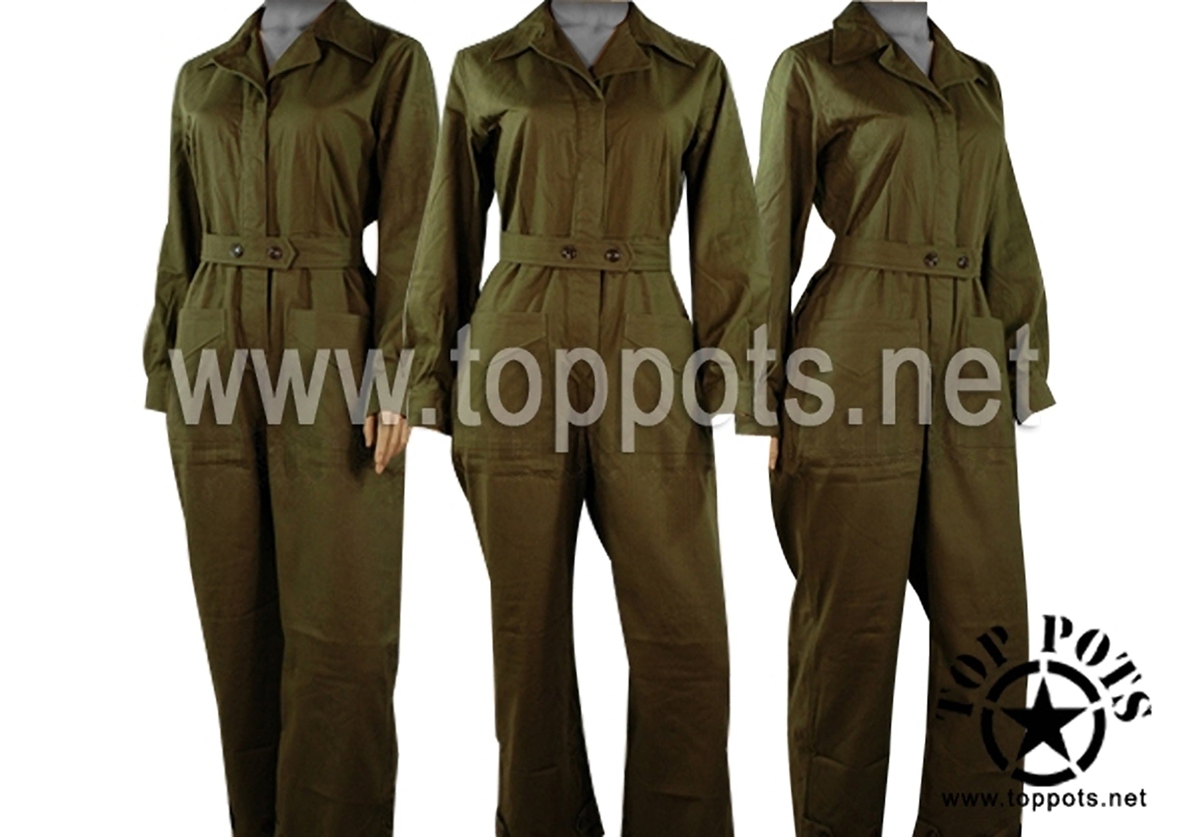 WWII US Army Reproduction M1943 Cotton Olive Drab WAC HBT Uniform