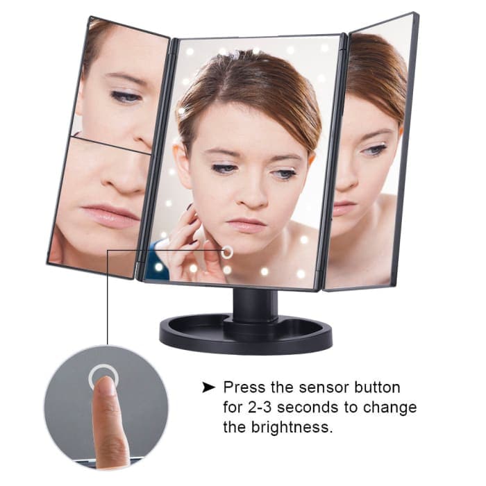 lighted magnifying makeup mirror