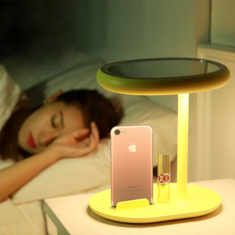 Cosmetic Two Side Makeup Mirror & Desk Lamp 2 In 1