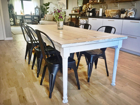 White Farm House Table