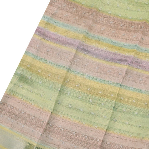 MULTICOLOR ORGANZA SILK SAREE WITH ZARI BUTTA DESIGN