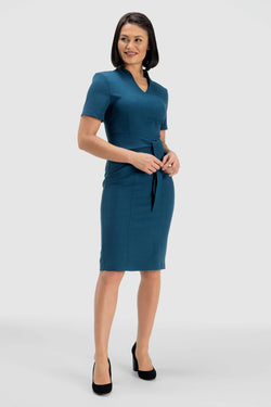 knot front shift dress