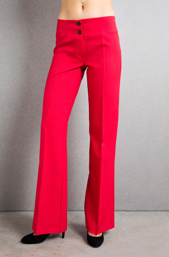 THE DARBY FLARE TROUSER-RED – 7 Bar Boutique