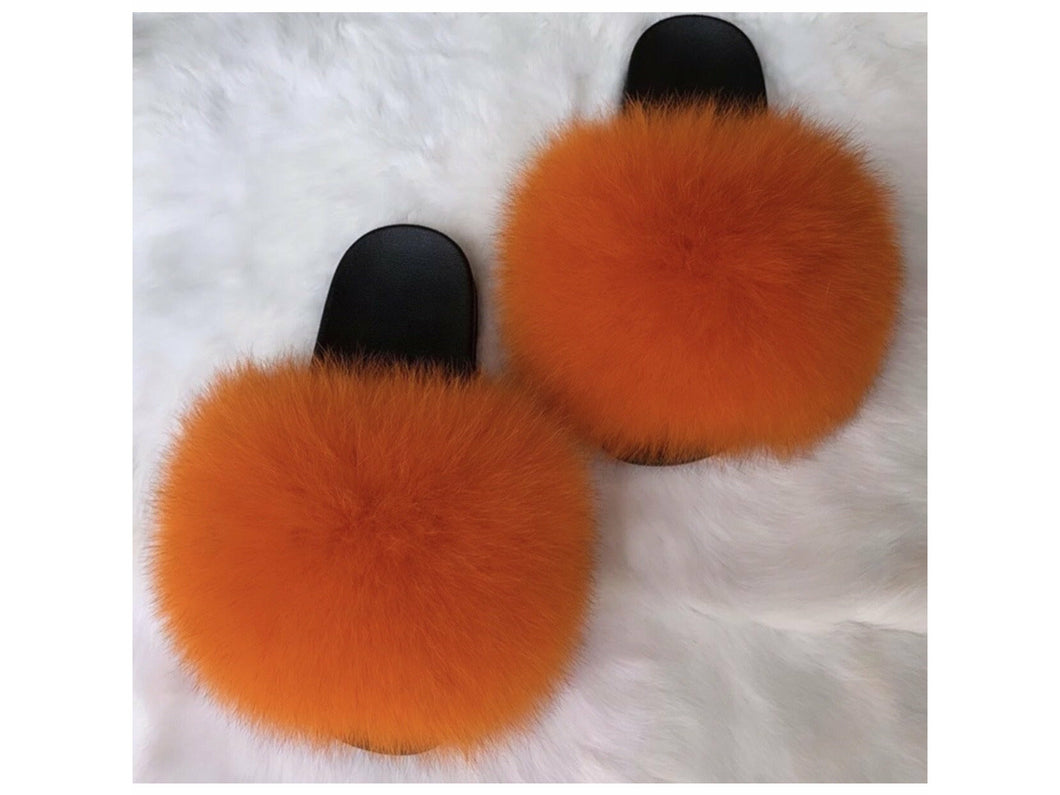 orange fluffy slides