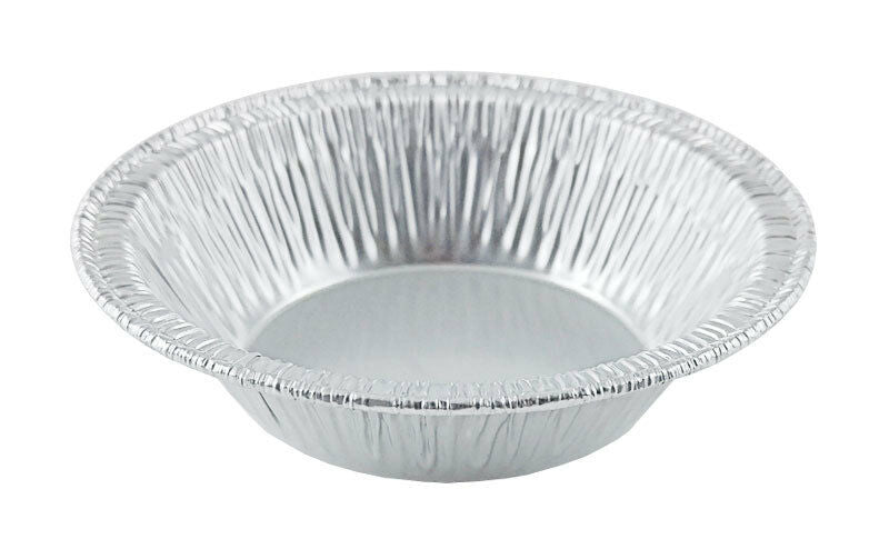 Plastible 10 Disposable Round Cake Baking Pans - Aluminum Foil Bundt Tube Tin Great for Baking Decorative Display - Heavy Duty Aluminum