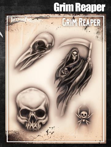 Black and White Grim Reaper Tattoo Design by Morphart Creations 1643934