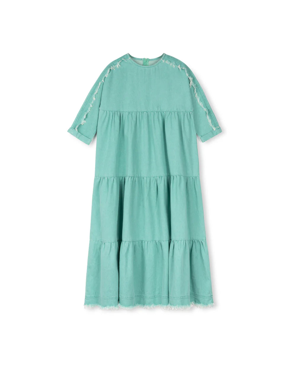 Chambray Wide Sleeve Dress