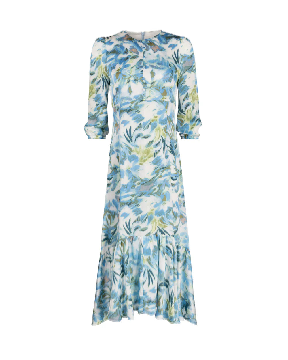 Printed Waisted Dress 045