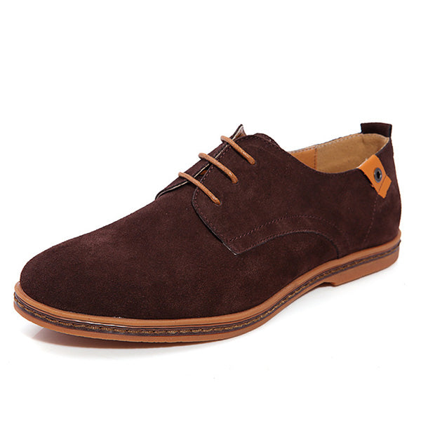 British Style Suede Leather Lace Up Shoes for Men – jackmoda