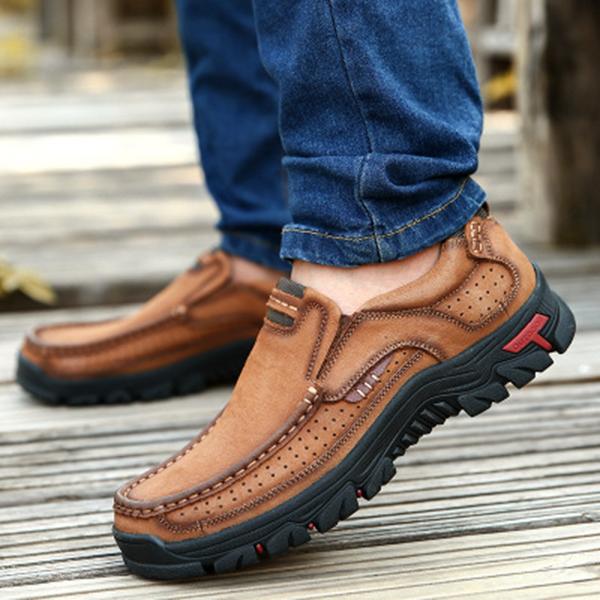 Men Casual Outdoor Slip-on Genuine Leather Oxfords – jackmoda