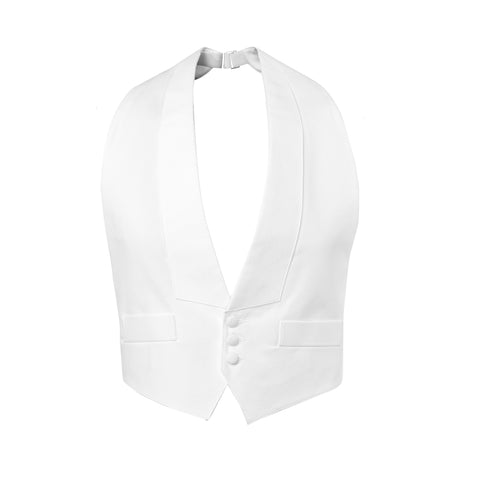 White Pique Backless Vest