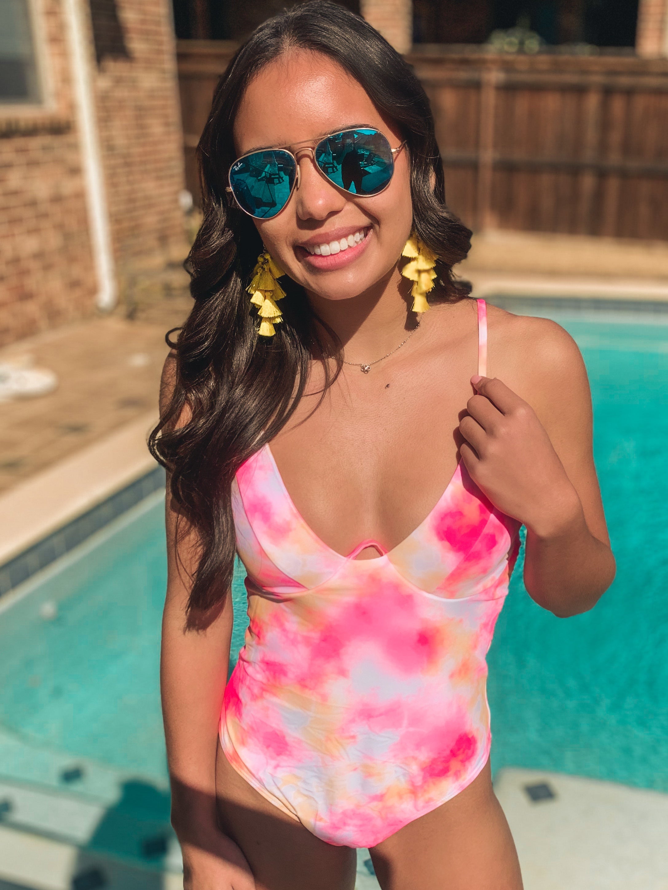 Blue Tie dye one piece – Mila Rae Boutique