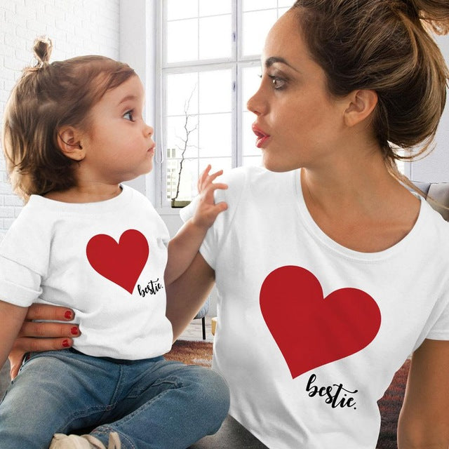 Family Matching Clothes Mommy And Me Valentine Tshirt Mother