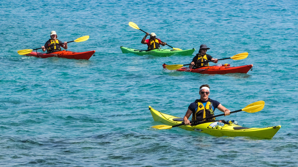 Kayaking on river