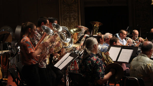 A brass band performance