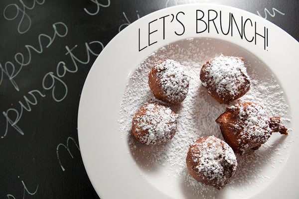 Sugar-dusted donuts