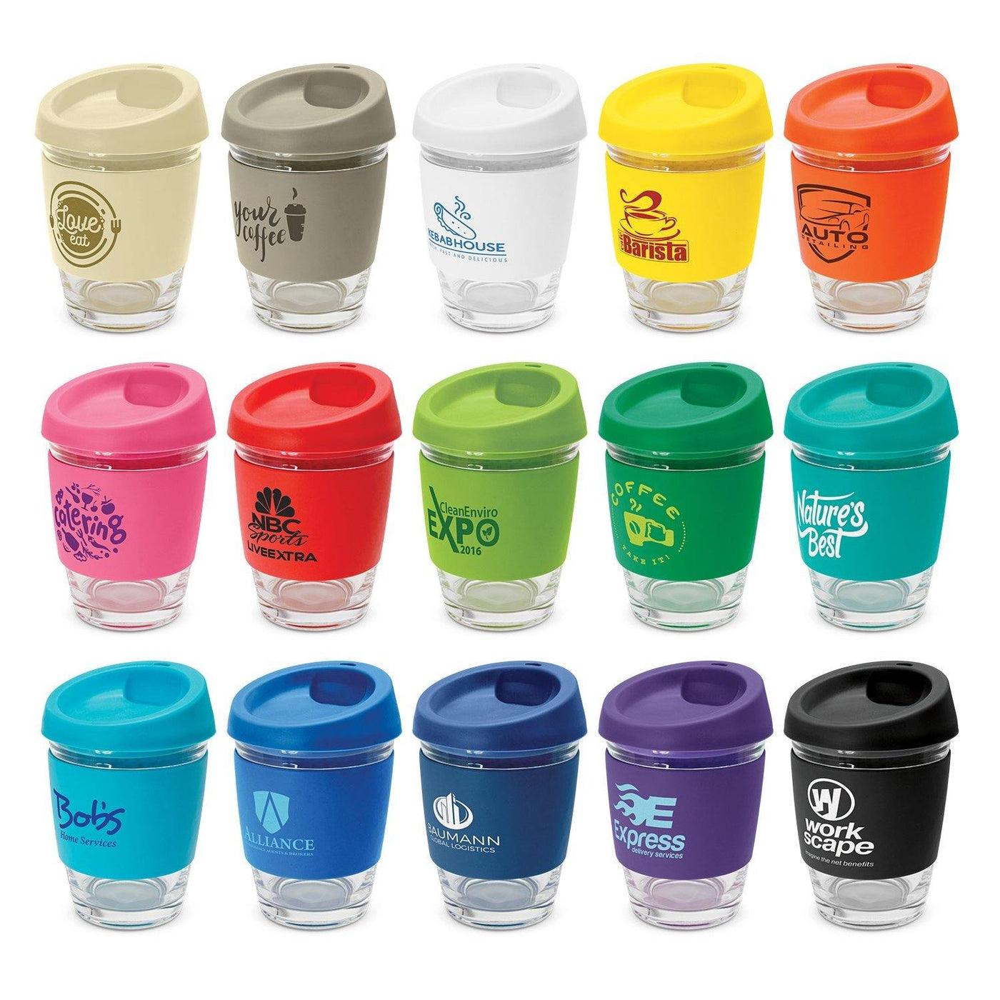 glass reusable coffee cup